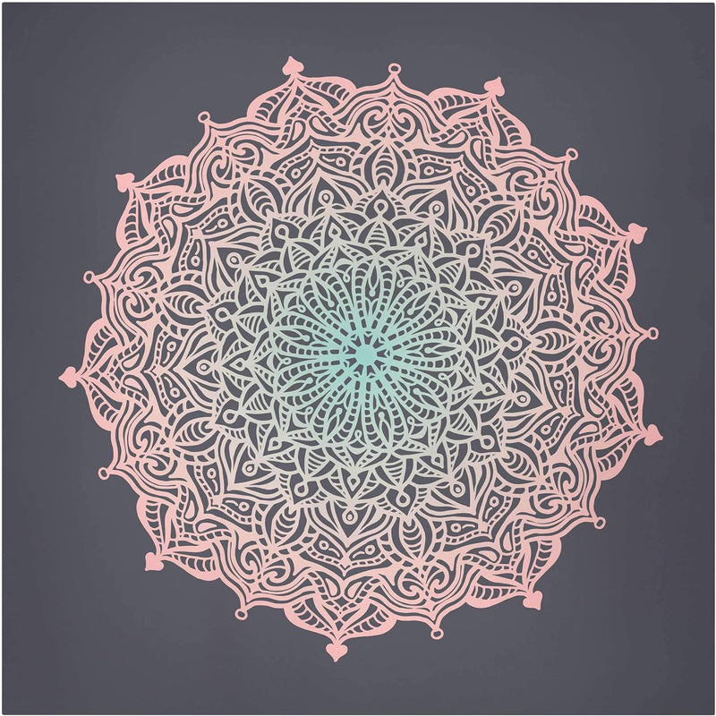 Bilderwelten Leinwandbild Mandala Ornament in Rose und Blau Quadrat 1:1 30 x 30cm Canvas 30cm x 30cm