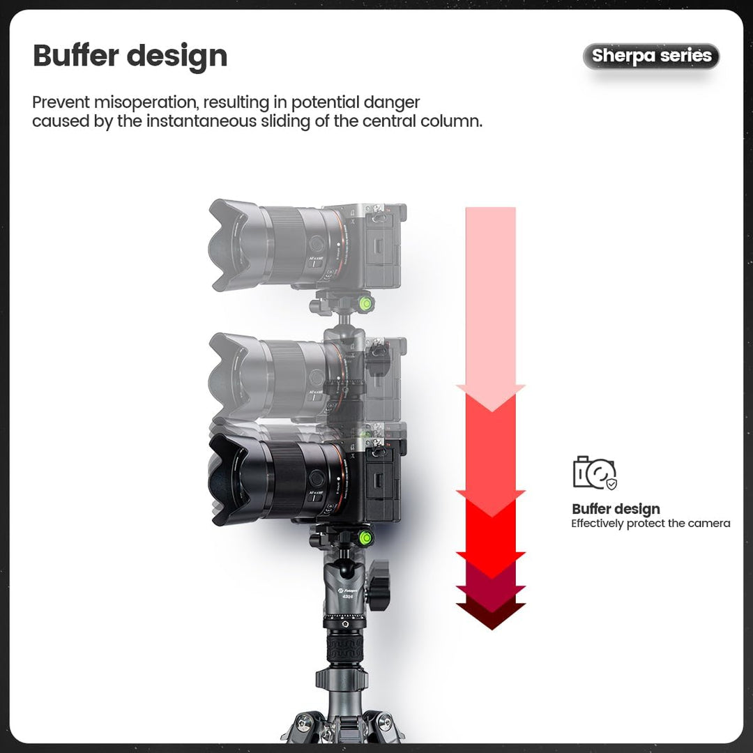 Fotopro Kohlefaser-Stativ, 152,4 cm, 360-Grad-Kugelkopf, Schnellwechselplatte, Kamerastativ, kompati