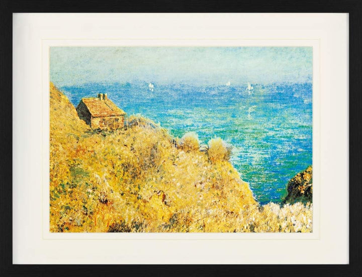 1art1 Claude Monet Poster Haus des Zollwärters In Varengeville, 1882 Gerahmtes Bild Mit Edlem Passep