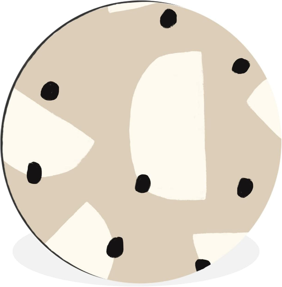 MuchoWow Wandbild Rund Wanddeko Deko Wohnzimmer Bilder 30x30 cm Pastell - Abstrakt - Design, 30x30 c