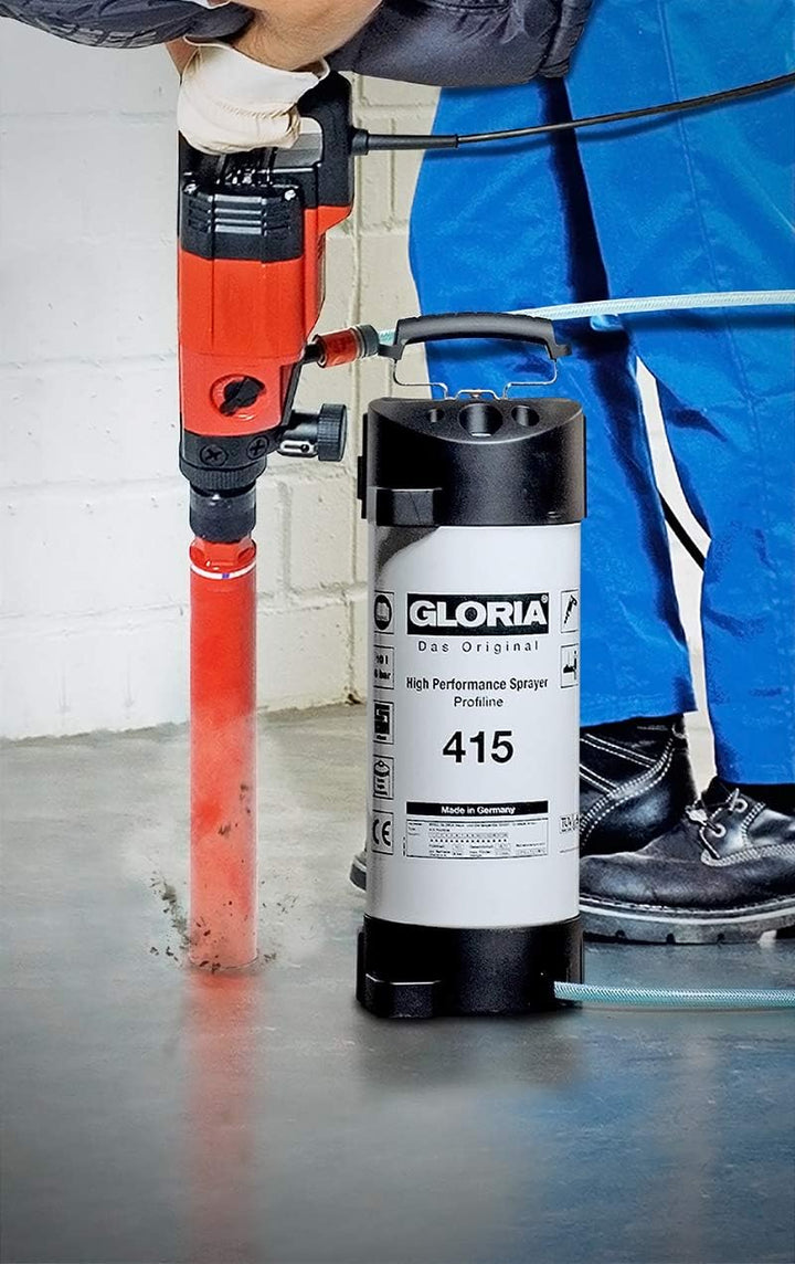 GLORIA Wasserzuführgerät Typ 415 | 10 L Wasserdruckbehälter aus Stahl | 3 m Schlauch inkl. Schnellku