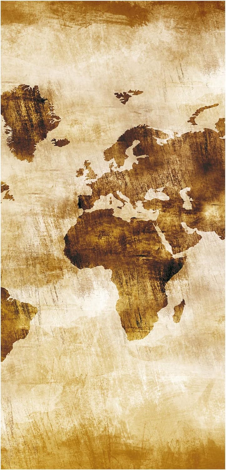 Bilderwelten Raumteiler No.CG75 Map of The World 250x120cm ohne Halterung 250x120cm without hanger,