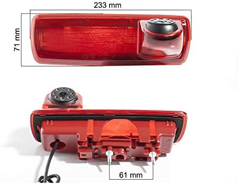 Rückfahrkamera Vivaro Kamera an 3. Bremsleuchte Dachkante Einparkhilfe (NTSC) für Vauxhall Vivaro X8