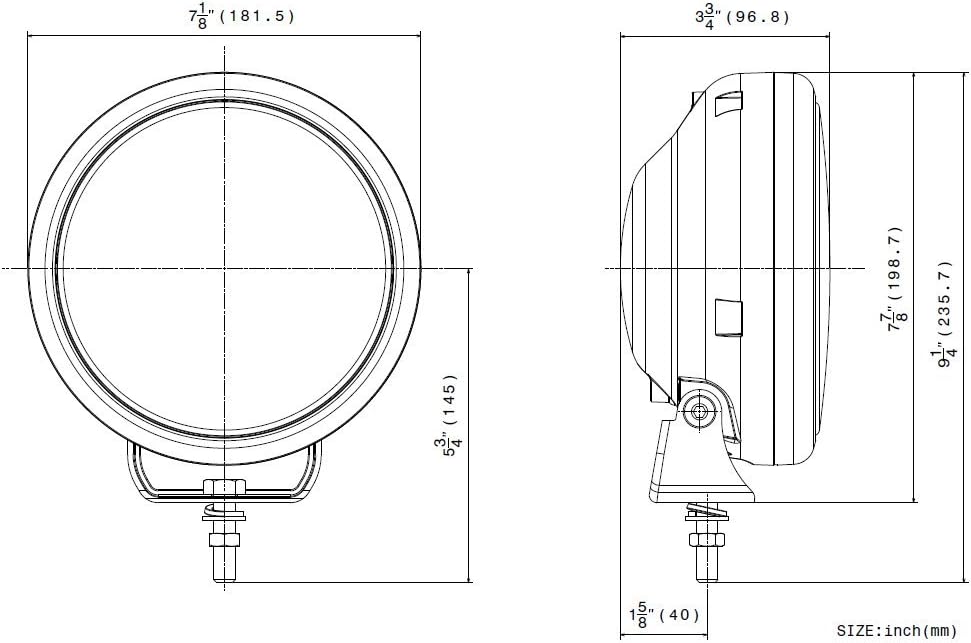Valeo Fernscheinwerfer Cibie Oscar Led 045304 schwarz 7", schwarz 7"