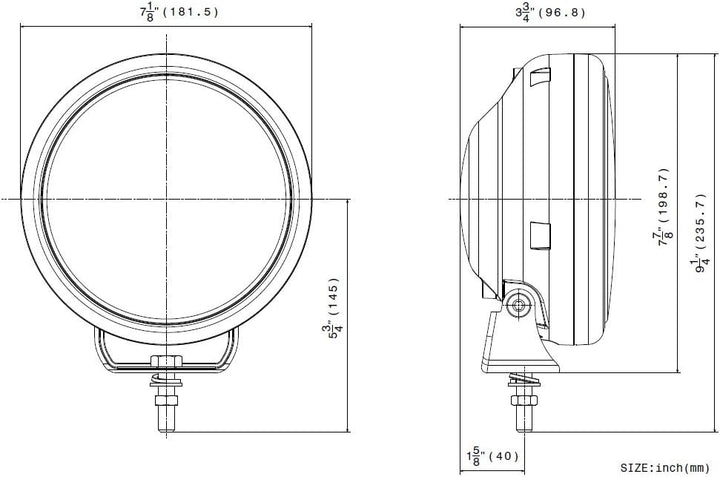 Valeo Fernscheinwerfer Cibie Oscar Led 045304 schwarz 7", schwarz 7"