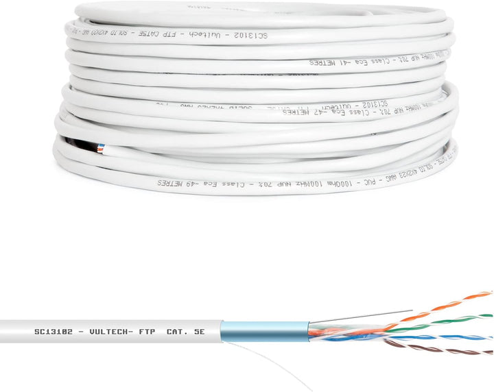 Vultech SC13102 – 100 Strang LAN, 5e FTP, Weiss 100 metri Cat.5e FTP, 100 metri Cat.5e FTP