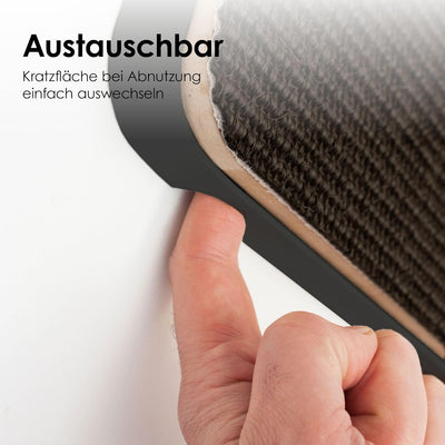 LucyBalu® Katzen Kratzbrett für die Wand I Austauschbare Sisal Kratzmatte mit Metallrahmen | Kratzte