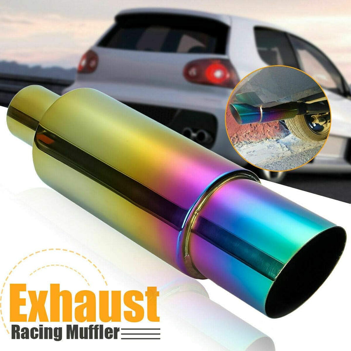Riloer Edelstahl Rennwagen Auspuff Schalldämpfer Endrohr Heck Heck Gerade Finish