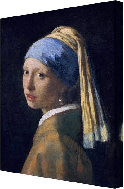 Bilderwelten Leinwandbild - Jan Vermeer Van Delft Mädchen mit dem Perlenohrgehänge 40 x 30 cm 40cm x