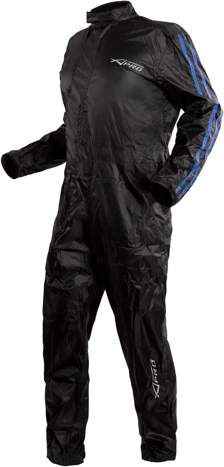 Regenkombi Regenjacke Motorrad Wasserdicht Regenanzug Regenhose Blau XS
