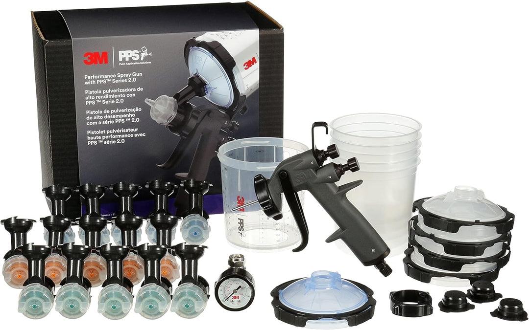 3M Lackier-Starter-Paket - 3M Performance Spray Gun 26778, inkl. PPS 2.0 Lackverarbeitungssystem, 15
