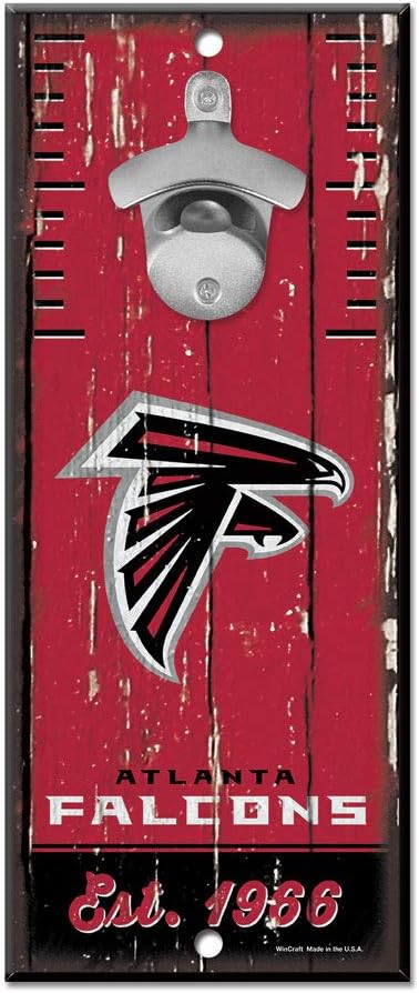 Wincraft Atlanta Falcons NFL Schild mit Flaschenöffner Atlanta Falcons Einheitsgrösse plain red, Atl