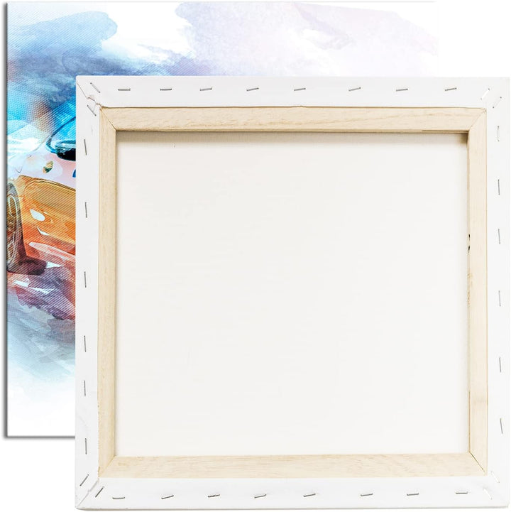 küstlericher Sportwagen Format: 60x60 als Leinwandbild, Motiv fertig gerahmt auf Echtholzrahmen, Hoc