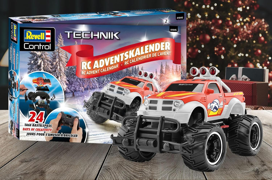 Revell Adventskalender RC-Truck I RC Adventskalender I Ferngsteuerter Truck in 24 Tagen zusammenbaue