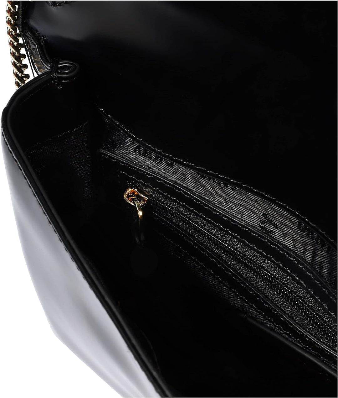 DKNY Damen Palmer Clutch Bag in Smooth Leather Crossbody Black/Gold, Black/Gold