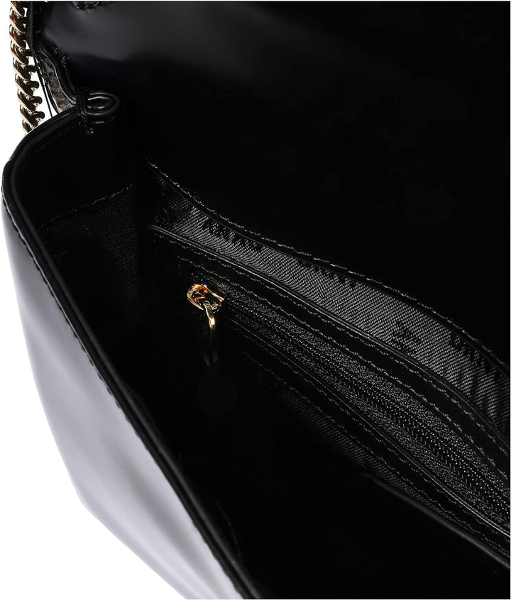 DKNY Damen Palmer Clutch Bag in Smooth Leather Crossbody Black/Gold, Black/Gold
