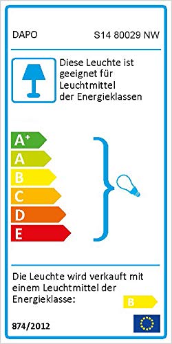 Dapo Glas-Decken-Spot-Strahler-Leuchte-Lampe EIKO 4 flammig mit Opalglas inklusive Energiespar Leuch