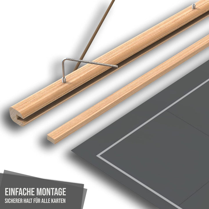 Vacentures Die Leiste - Schraubbare Klemmleiste für Magnetische Karten 59 CM 59 CM Natur, 59 CM Natu