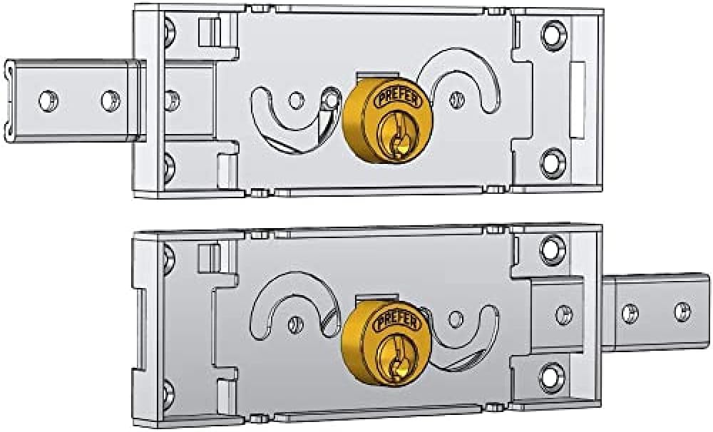 Schlösser seitliche Headset für Rollladen Art. a711.0 eine 39440, Zylinder aus Messing.Ausstattung Z