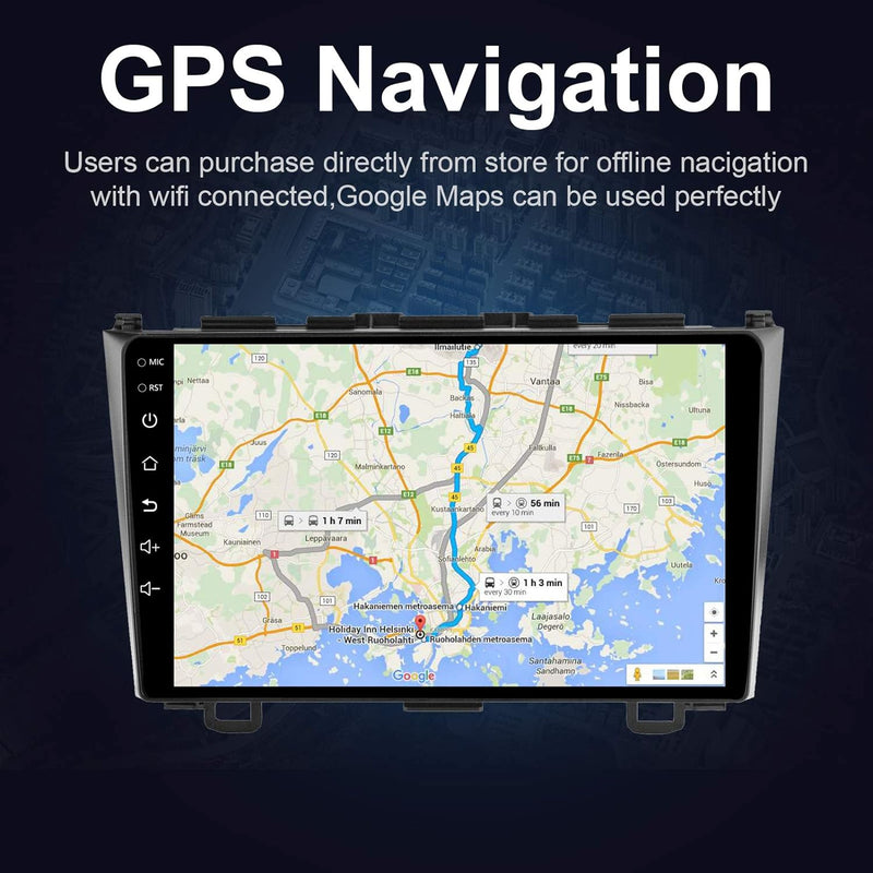 EZoneTronics Android 10.1 Autoradio Stereo 9 Zoll für Honda CR-V 2008-2011 Touchscreen-Headunit GPS-