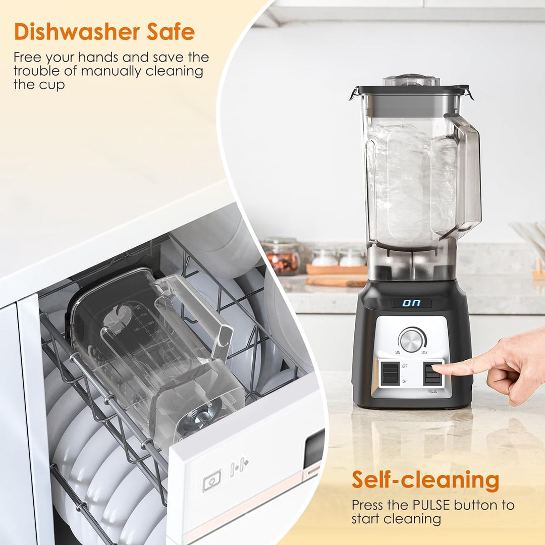 Enfmay Standmixer, 2000W Mixer Hochleistungsmixer, Stufenlose Geschwindigkeitsregulierung, 2L Smooth