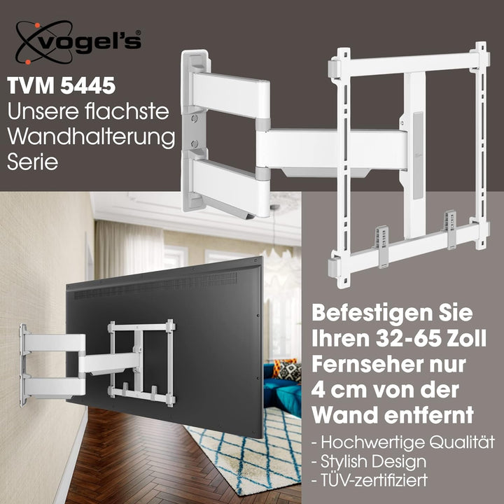 Vogel's Elite TVM 5445 Ultradünne Schwenkbare Premium TV-Wandhalterung für 32-65 Zoll Fernseher | Bi