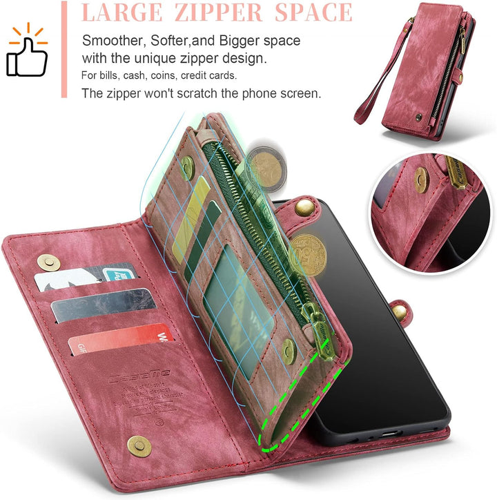 UFinetech Abnehmbar Samsung Galaxy S20 FE Hülle Tasche Handy Leder TPU Kartenfach Flip Magnetisch Re