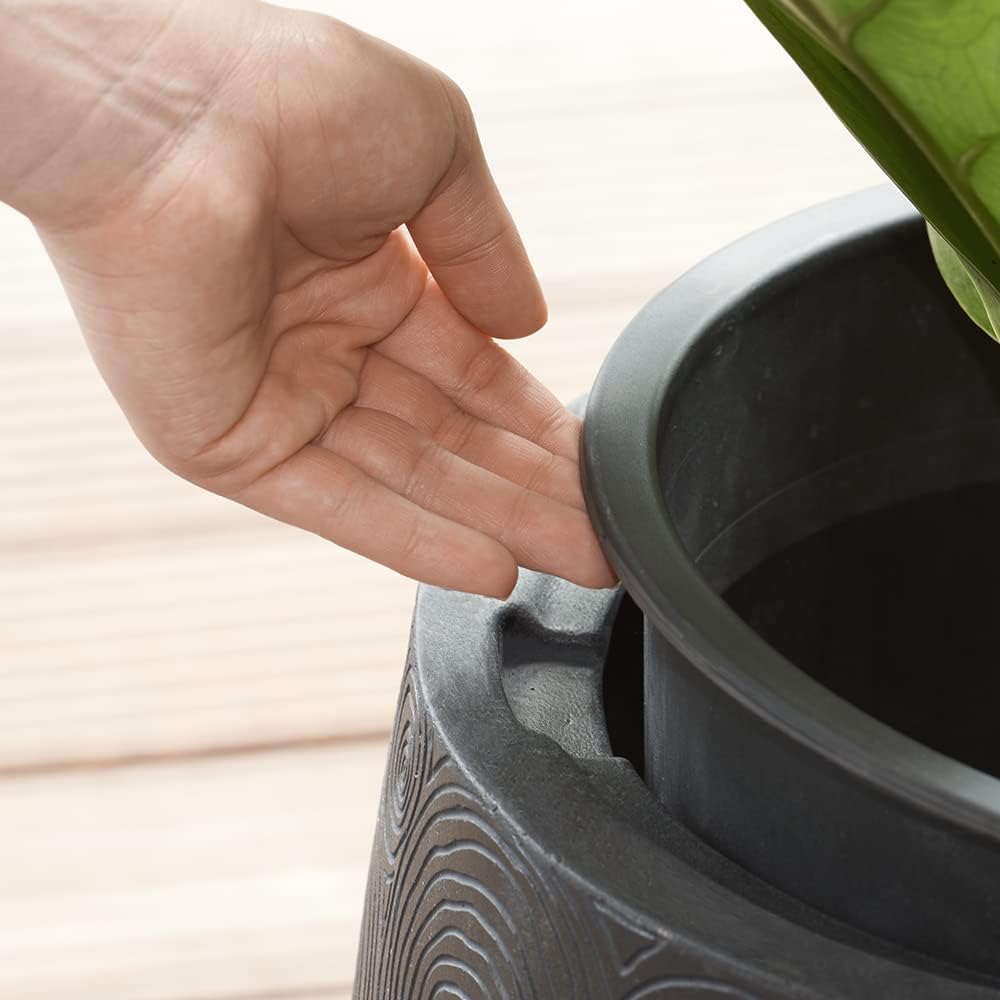 POETIC Pflanzgefäss MAHENO rund 57 Smoke Black