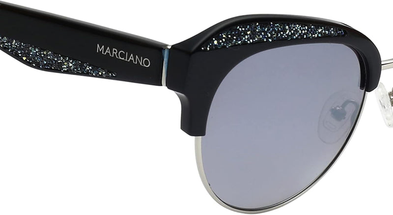 Guess GM0777 5501C by Marciano Sonnenbrille GM0777 01C Schmetterling Sonnenbrille 55, Silber