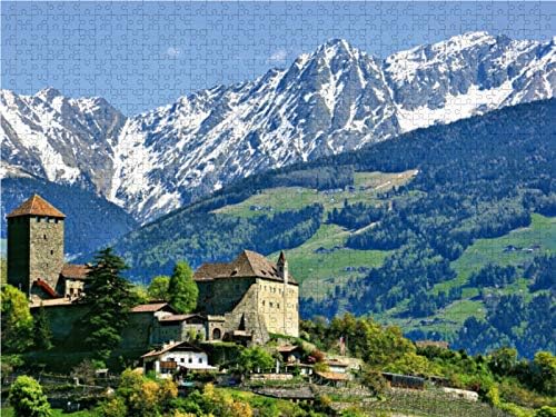 CALVENDO Puzzle Schloss Tirol bei Meran 1000 Teile Lege-Grösse 64 x 48 cm Foto-Puzzle Bild von Gisel