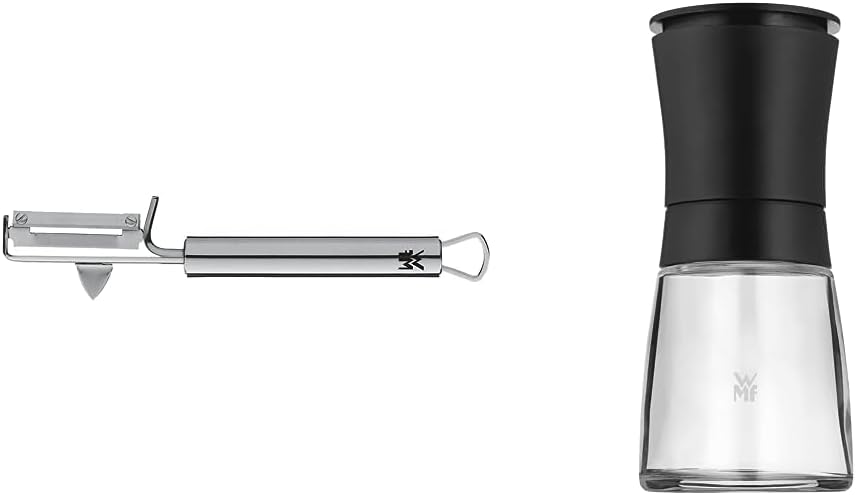 WMF Profi Plus Kartoffelschäler Pendelklinge 19 cm & Trend Salzmühle Pfeffermühle 14 cm, unbefüllt,