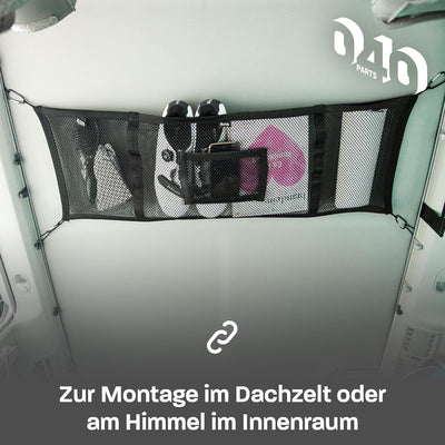 040Parts Gepäck-Netz Kombi-Aufbewahrungs-Netz für Aufstelldach und Innenraum kompatibel mit VW T5 T6