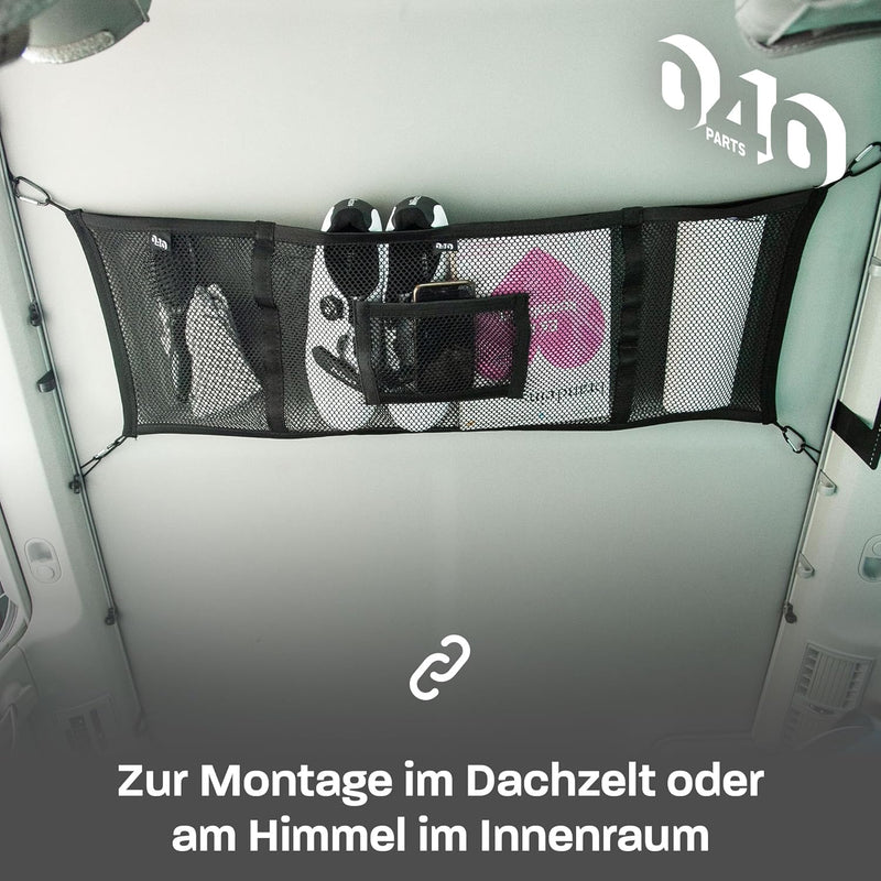 040Parts Gepäck-Netz Kombi-Aufbewahrungs-Netz für Aufstelldach und Innenraum kompatibel mit VW T5 T6