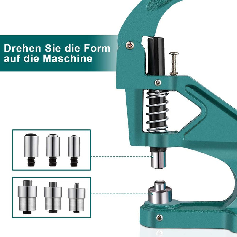 Ösenzange Set Ösenpresse Handpresse Maschine Nietenpresse Ösenmaschine Osenzange mit Oesen Druckknop