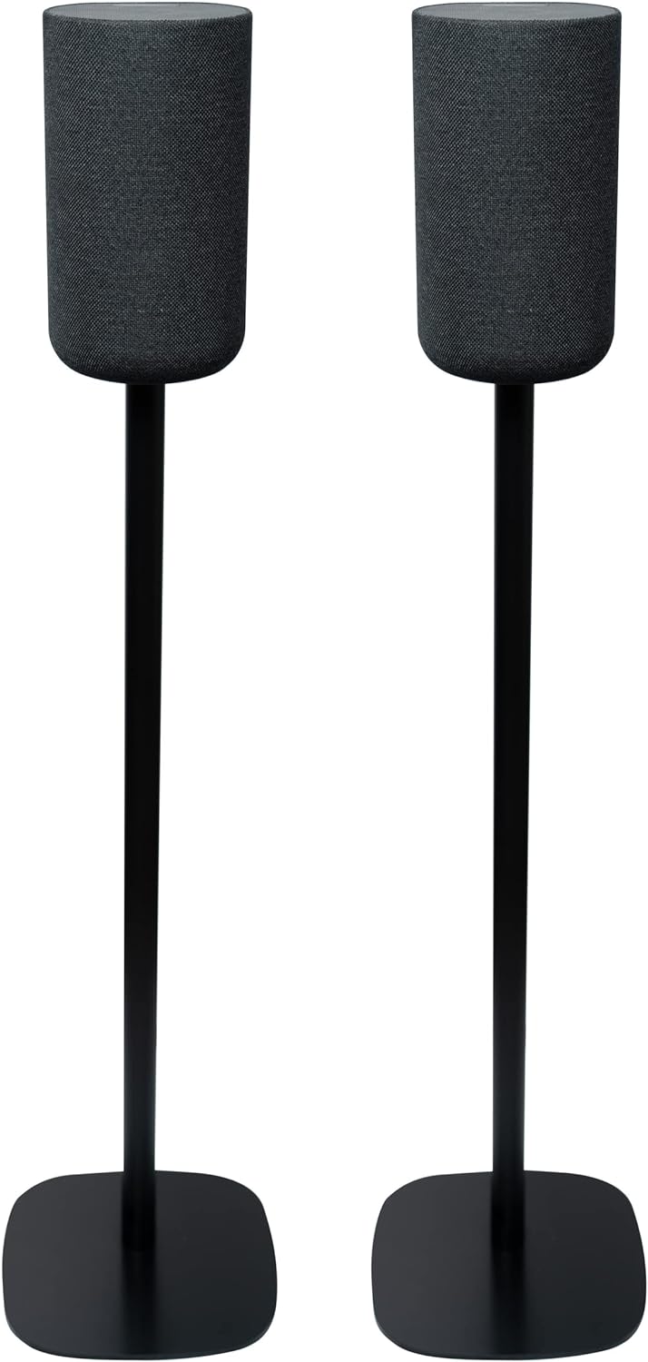 Vebos Standfuss SA-RS5 schwarz EIN Paar - Kompatibel mit Sony SA-RS5