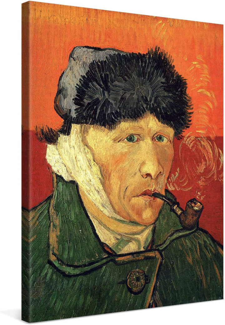PICANOVA – Vincent Van Gogh Self-Portrait with Bandaged Ear 2 60x80 cm – Bild auf Leinwand – Leinwan