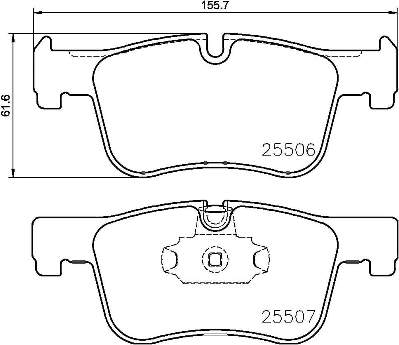 HELLA PAGID 8DB 355 019-771 Bremsbelagsatz - T2164 - Dicke/Stärke: 18.2mm - Bremssystem: CBI - für V