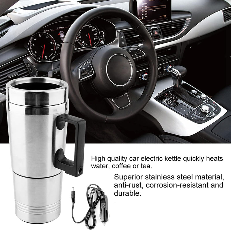 Auto Elektrokessel 12V, Kaffee Tee Thermoskanne Wasser Heizbecher, Elektro Becher Trinkbecher Reise