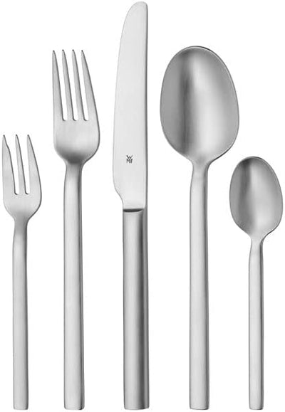 WMF Alteo Edelstahl Besteck Set 6 Personen, 30-teilig, Monobloc-Messer & Steakbesteck 12-teilig, Ste