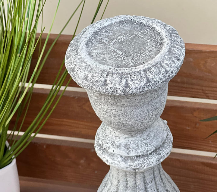 stoneandstyle Stein Kerzenständer massiver Steinguss frostfest