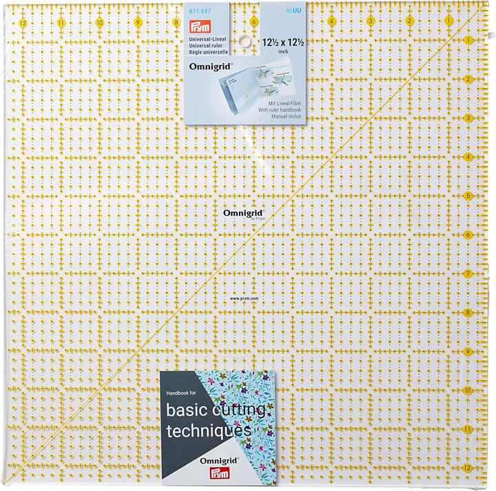 Prym 611647 Universal 12,5 x 12,5 inch Omnigrid Lineal, Kunststoff, transparent