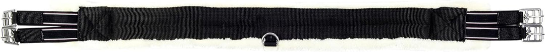 HKM Sattelgurt -Teddy- 9116 - schwarz/cream 145 cm, 9116 - schwarz/cream 145 cm