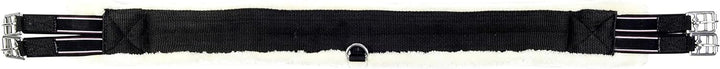 HKM Sattelgurt -Teddy- 9116 - schwarz/cream 145 cm, 9116 - schwarz/cream 145 cm
