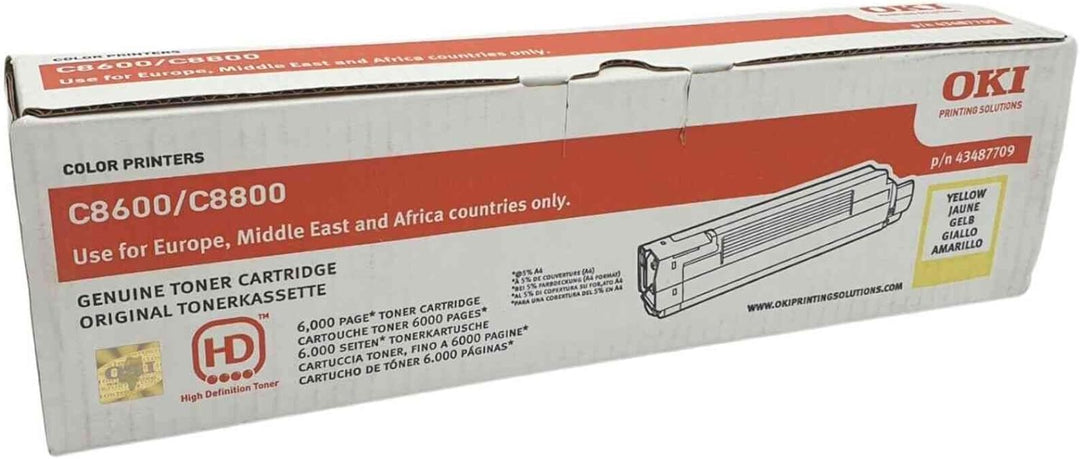 OKI 43487709 Tonerkassette gelb für C8600