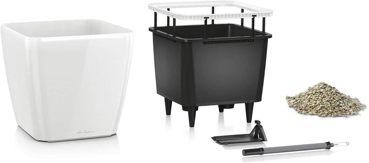 LECHUZA QUADRO Premium LS 28 schwarz hochglanz 16149 28x28x26 cm Schwarz Hochglanz, 28x28x26 cm Schw