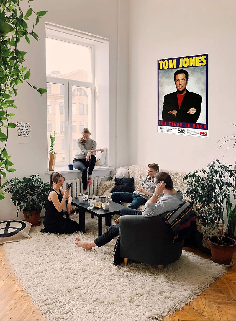 Tom Jones - The Tiger is Back, Frankfurt 1990 » Konzertplakat/Premium Poster | Live Konzert Veransta