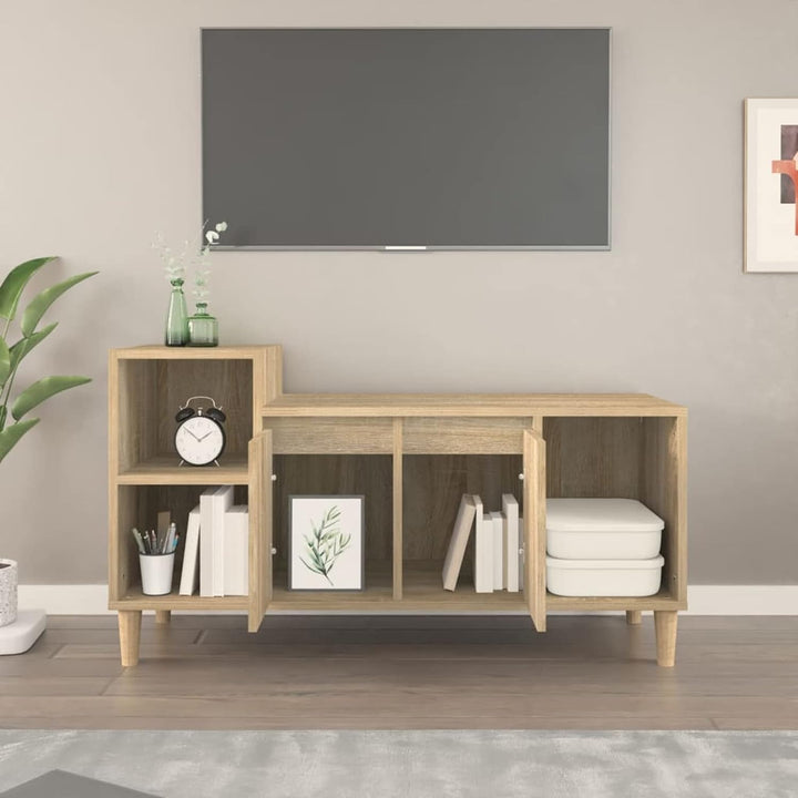 Tidyard TV Schrank mit Türen und Fächer Lowboard Fernsehschrank Fernsehtisch Sideboard HiFi-Schrank