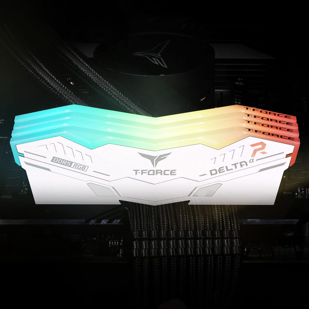 Modul DDR5, 32 GB, 2 x 16 GB, 6000 MHz, Teamgroup Delta 32GB(2x16GB) DDR5 6000MHz 38-38-38-78 Weiss/