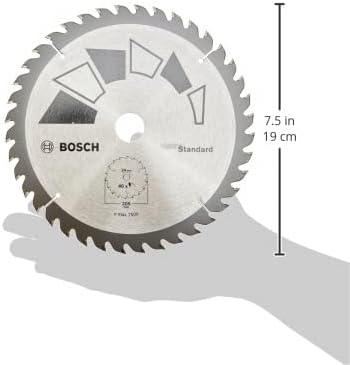 Bosch 2609256822 DIY Kreissägeblatt Basic 205 x 2.2 x 24/18/16,Z40