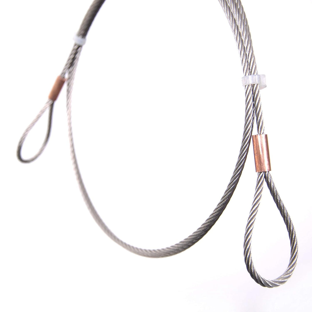 Drahtseile24 Edelstahlseil mit Ösen, Edelstahl Drahtseil mit Schlaufen | V4A AISI 316 | Ø6mm / 400kg